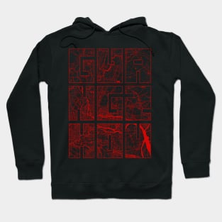 Guangzhou, China City Map Typography - Oriental Hoodie